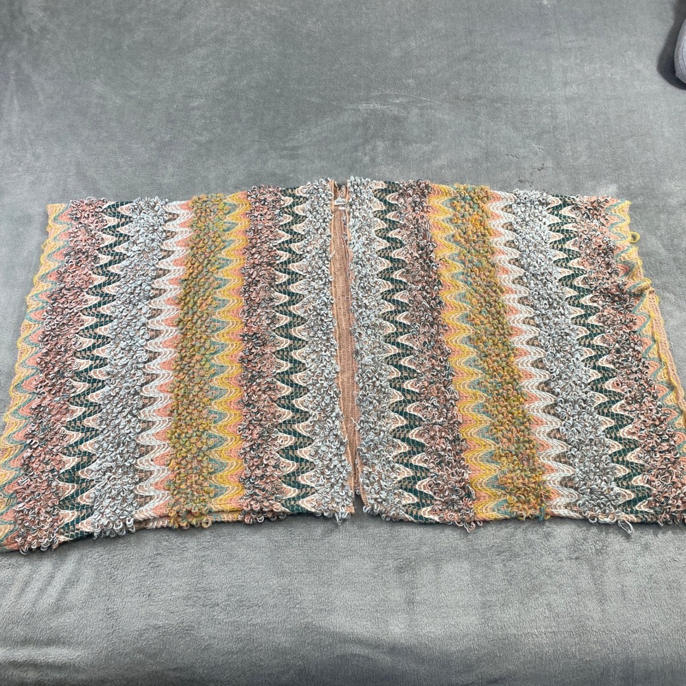 Mudd Chevron Wrap Sweater Textured Kimono Poncho Open Front Boho OS